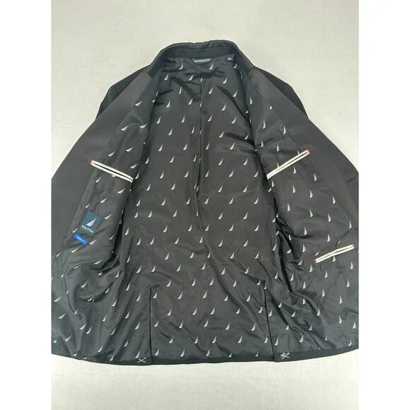 NAUTICA Tuxedo Suit Men's Size 40R 34W Black Modern Fit Stretch NWT $395 - Picture 14 of 15